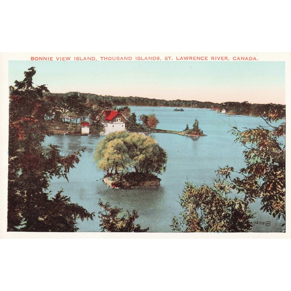 Bonnie View Island Thousand Islands St Lawrence River Canada Vtg Postcard c1910